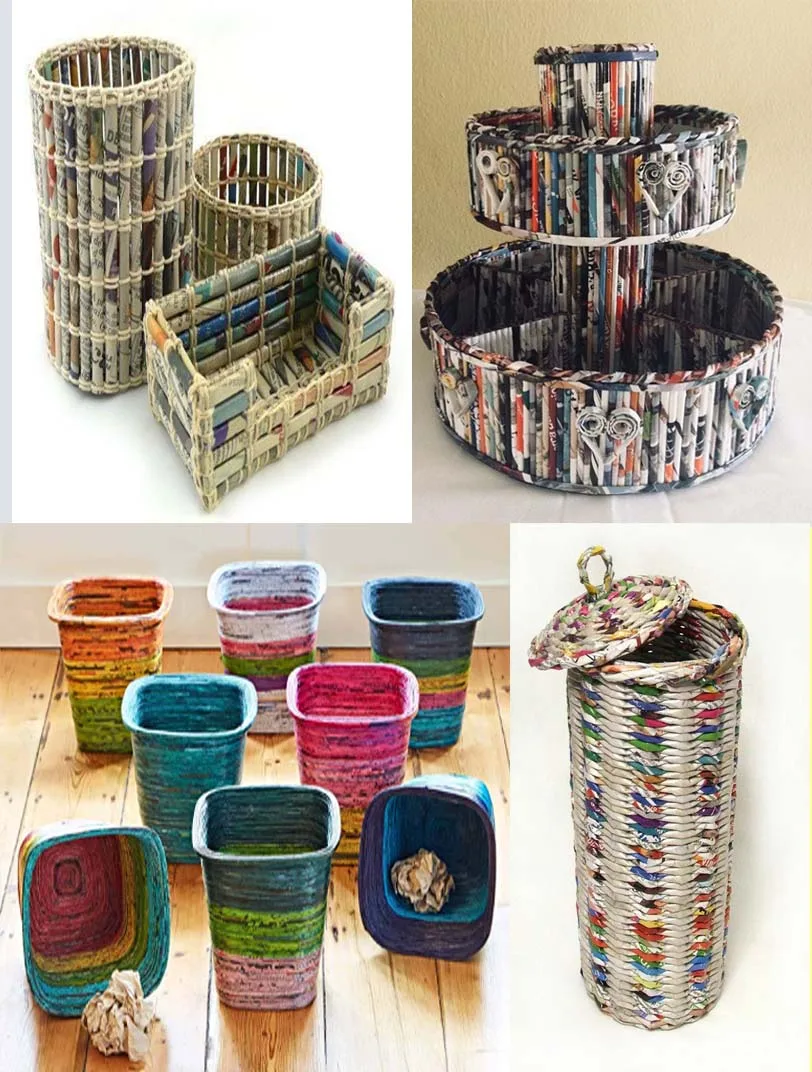 استخدامات سلال الورق في تخزين الأدوات المنزلية