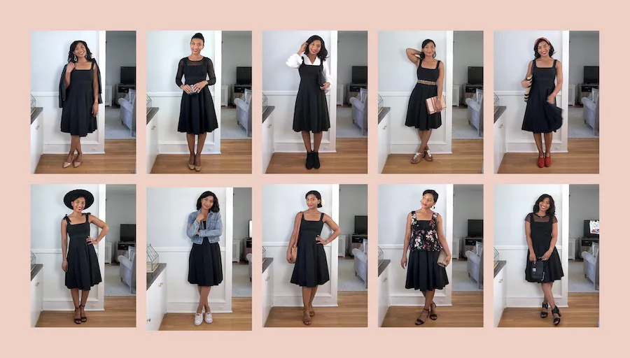 فستان يوضح الملابس متعددة الاستخدام