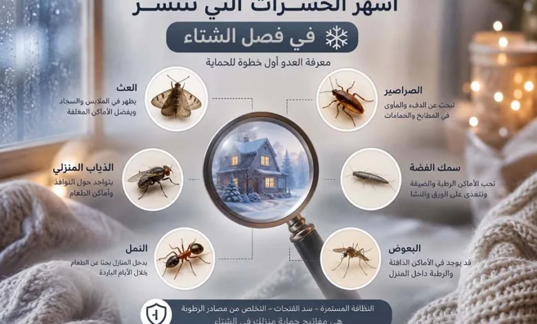 أنواع حشرات الشتاء في الكويت