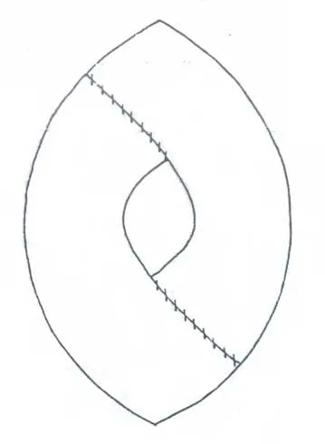 شكل الشال المكسيكى بعد خياطته وهو مفرود